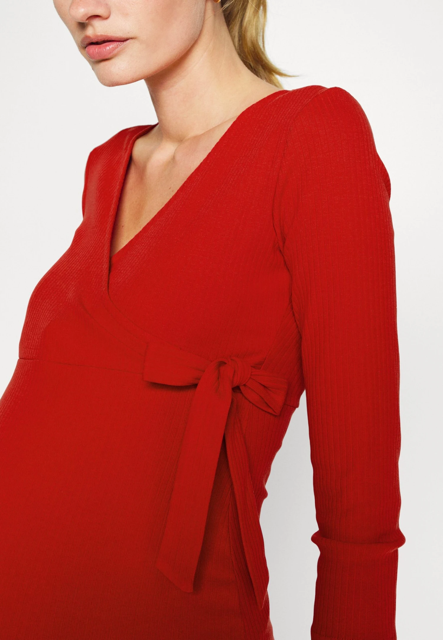 Wrapped Dress - Robe En Jersey - Red Wrapped Dress - Robe En Jersey - Red -Anna Field 066f9993f0074d3c9f032292c544eefa scaled