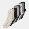 Anna Field Heart Ankle 8 Pack - Chaussettes - Black/Grey