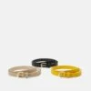 Anna Field 3 Pack - Ceinture - Black/Yellow/Taupe