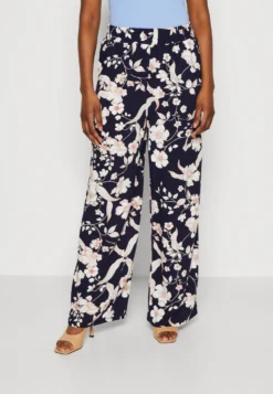 Anna Field Pantalon Classique - Black/Off White/Multi Coloured