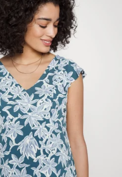 Midi V Flared Dress Witrh Ruffle Sleevees - Robe En Jersey - Dark Blue/Blue -Anna Field 3e624a7562d3474eb634dd22da87092f scaled