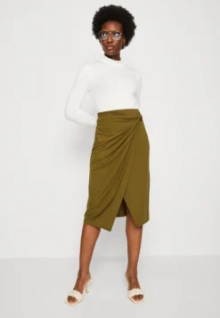 Anna Field Front Knot Midi Skirt - Jupe Crayon - Khaki 3 Anna Field Front Knot Midi Skirt - Jupe Crayon - Khaki -Anna Field 461ee7207cb243998c18cf265d0ad4bd scaled