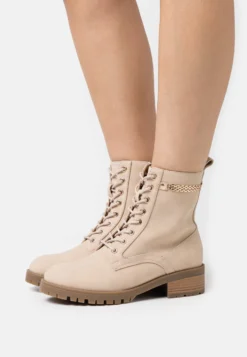 Bottines À Lacets - Beige