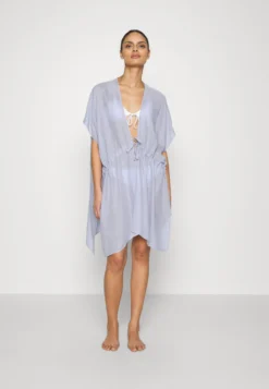 Anna Field Printed Short Kimono / 606 - Khaki_003 - Off-White - Accessoire De Plage - 502 - Blue