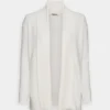 Anna Field Ribbed Fold Collar - Gilet - Off White