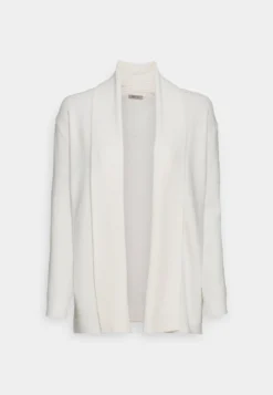 Anna Field Ribbed Fold Collar - Gilet - Off White