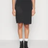 Panel Asymmetric Skirt - Minijupe - Black