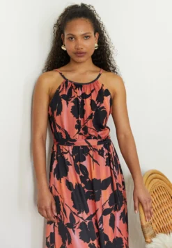 Anna Field Robe En Jersey - Black/Orange