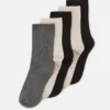 Anna Field 5 Pack - Chaussettes - Beige/Black/Grey