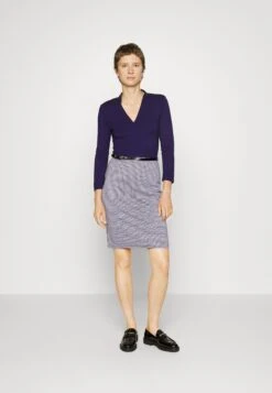 Anna Field Robe Fourreau - Dark Blue/White