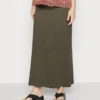 Maternity Maxi Skirt With Drawstring Waistband - Jupe Longue - 606 - Khaki